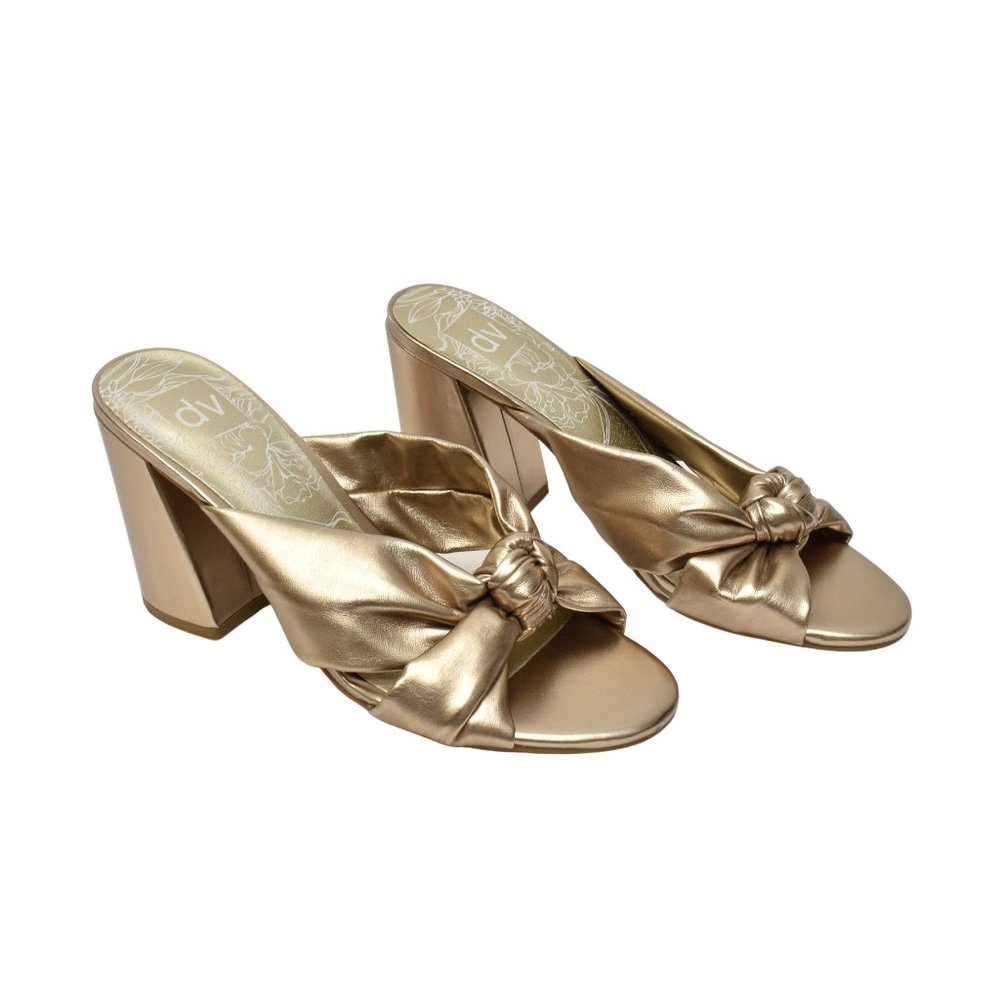Dolce Vita Rose Gold Mule Slide w/ Chunky Heel